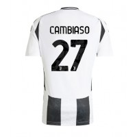 Camisa de Futebol Juventus Andrea Cambiaso #27 Equipamento Principal 2024-25 Manga Curta